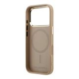 Karl Lagerfeld PU Perforated Gold Dots MagSafe Zadní Kryt pro iPhone 17 Pro Max Beige
