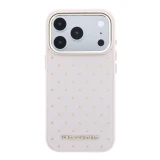 Karl Lagerfeld PU Perforated Gold Dots MagSafe Zadní Kryt pro iPhone 17 Pro Max Pink