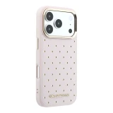 Karl Lagerfeld PU Perforated Gold Dots MagSafe Zadní Kryt pro iPhone 17 Pro Max Pink