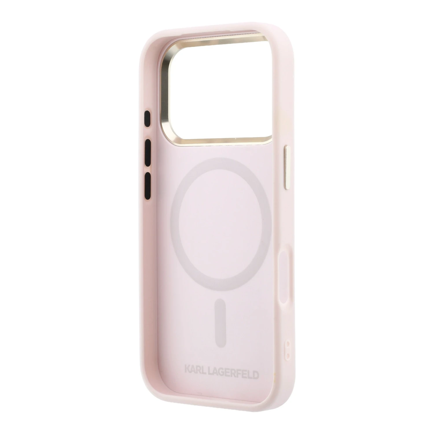 Karl Lagerfeld PU Perforated Gold Dots MagSafe Zadní Kryt pro iPhone 17 Pro Max Pink