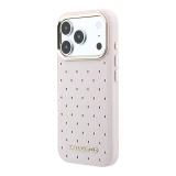 Karl Lagerfeld PU Perforated Gold Dots MagSafe Zadní Kryt pro iPhone 17 Pro Pink