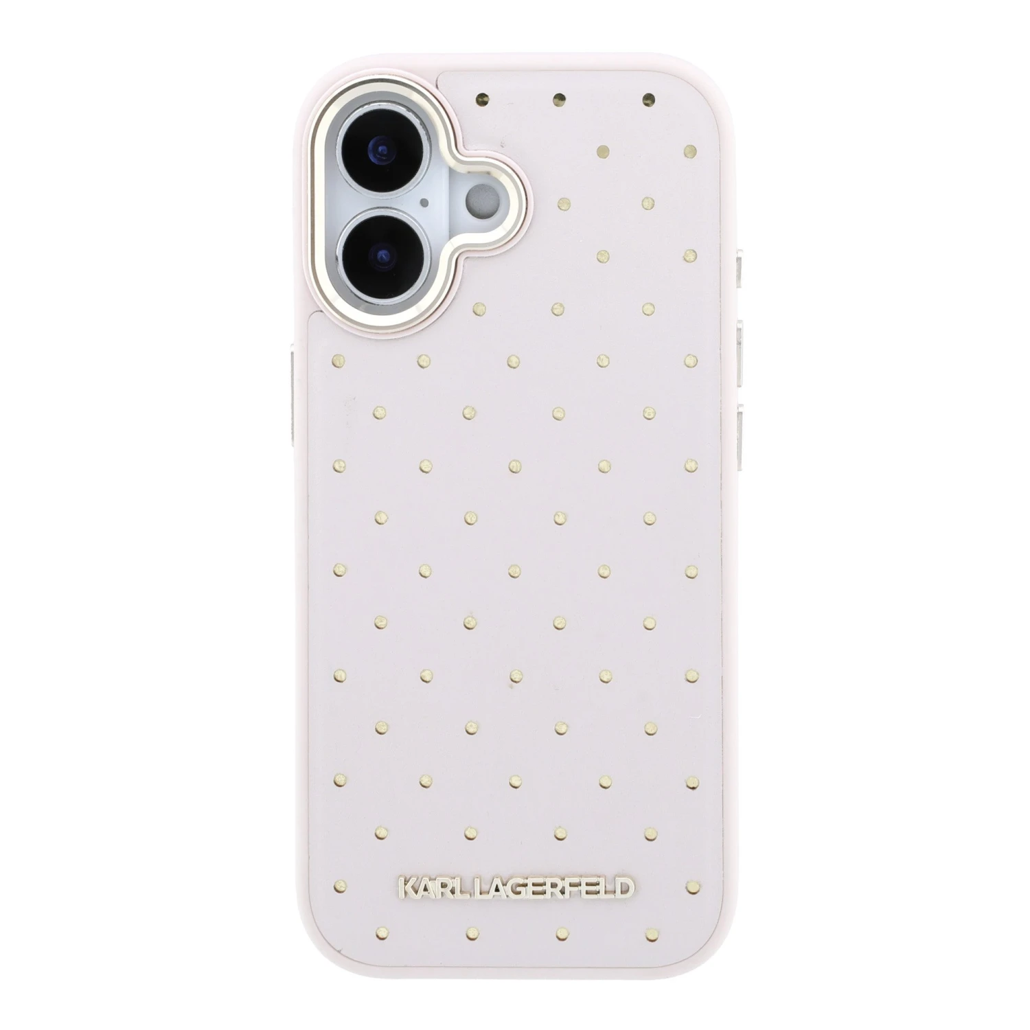 Karl Lagerfeld PU Perforated Gold Dots MagSafe Zadní Kryt pro iPhone 17 Pink