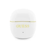 Guess Gold Line Glossy Classic Logo TWS Bezdrátová Sluchátka White