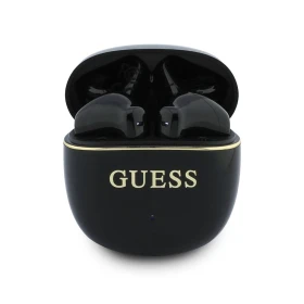 Guess Gold Line Glossy Classic Logo TWS černá