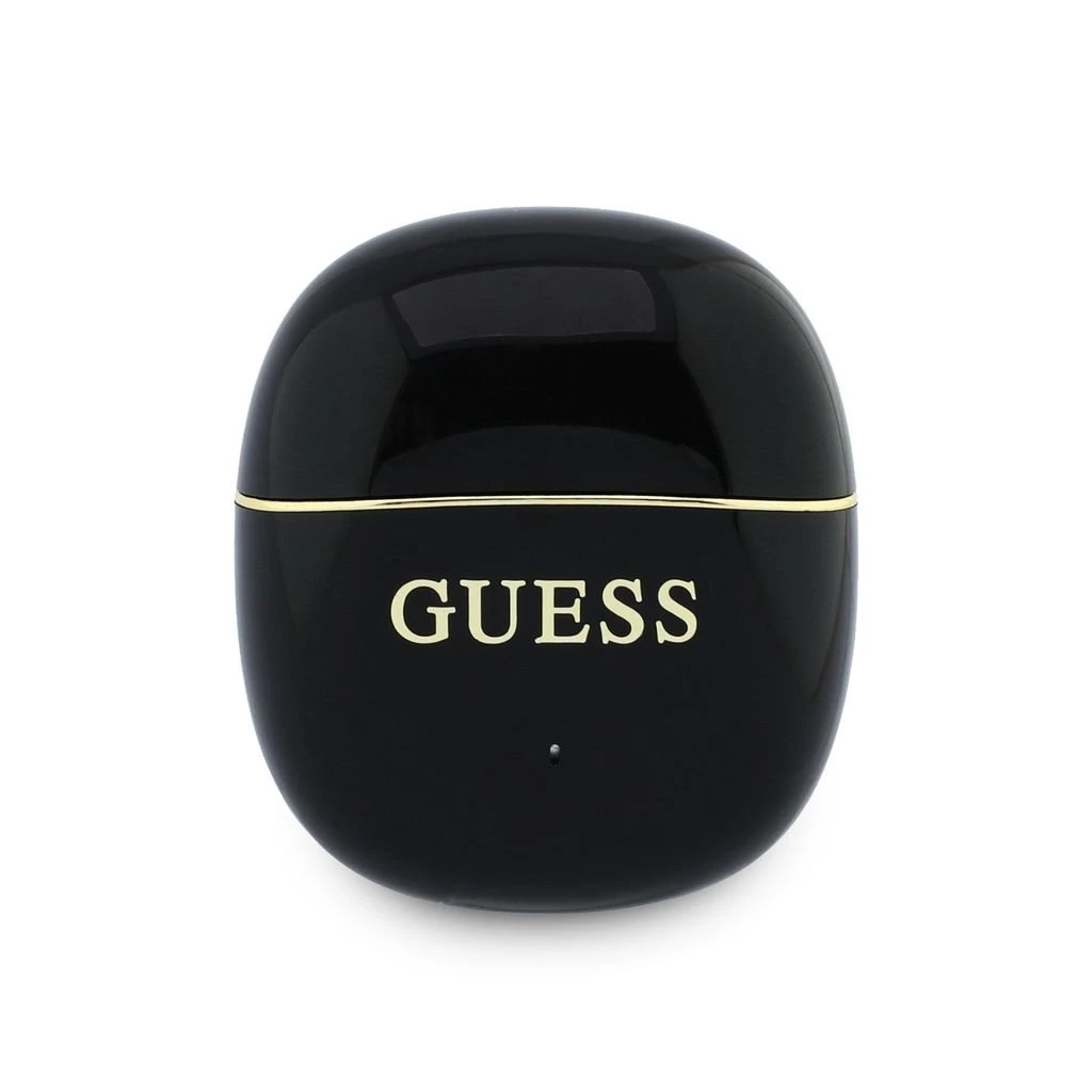 Guess Gold Line Glossy Classic Logo TWS Bezdrátová Sluchátka Black