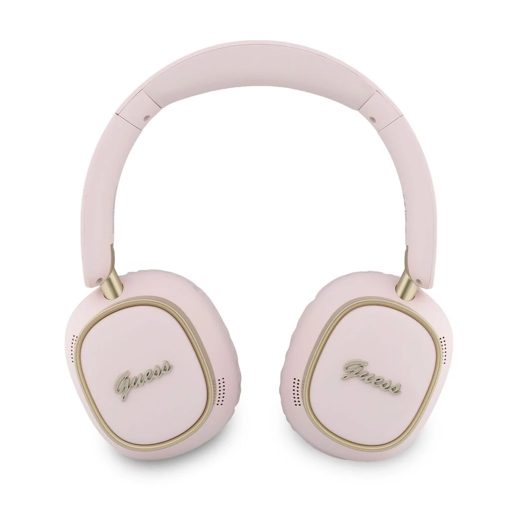 Guess Rectangle Metal Script Logo ENC Bezdrátová Sluchátka Pink