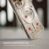Zadní kryt FIXED MagBloom s podporou MagSafe pro Apple iPhone 16, Pink Blossom