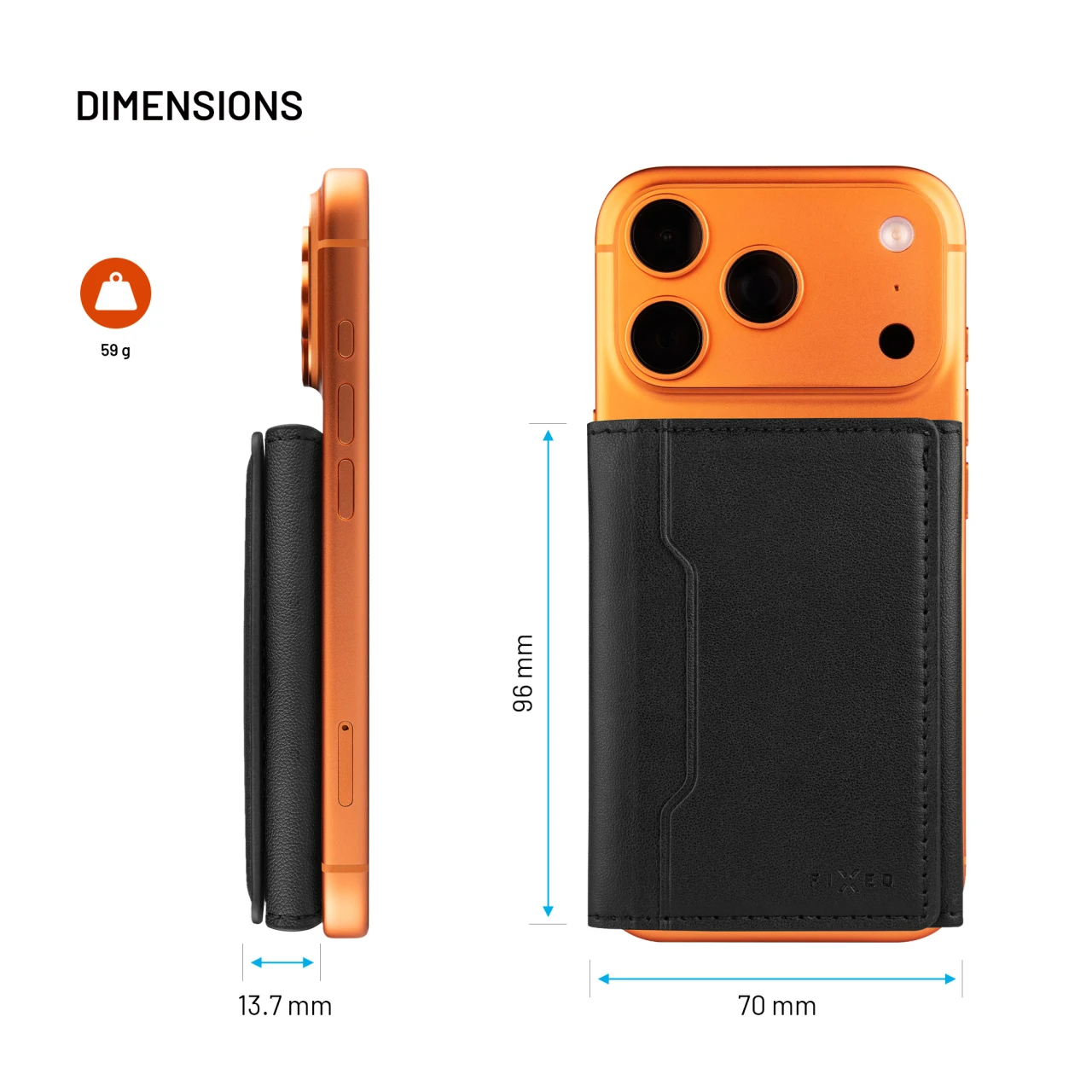 MagSafe Peněženka FIXED MagWallet Trifold, černá