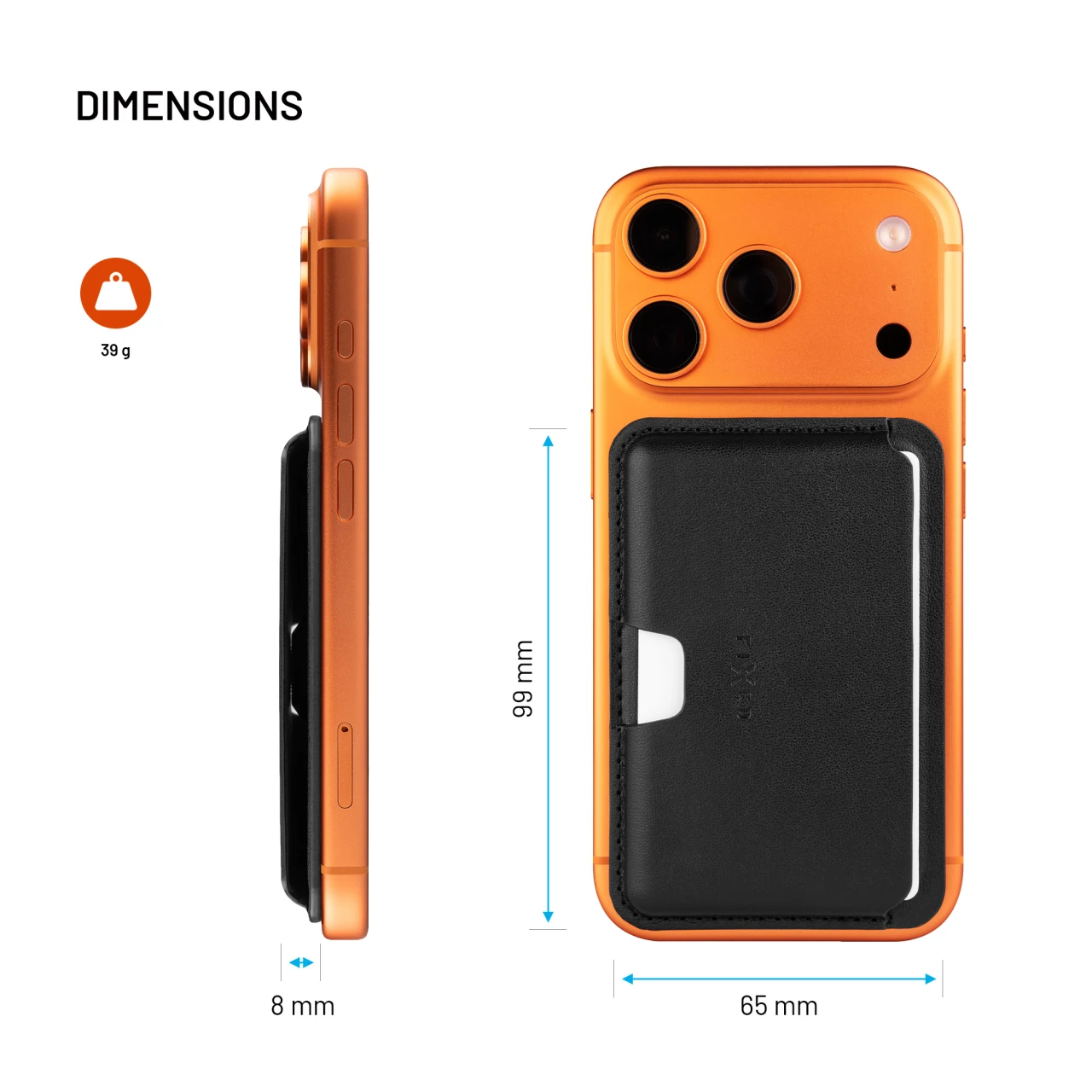 MagSafe Peněženka FIXED MagWallet Slim, oranžová