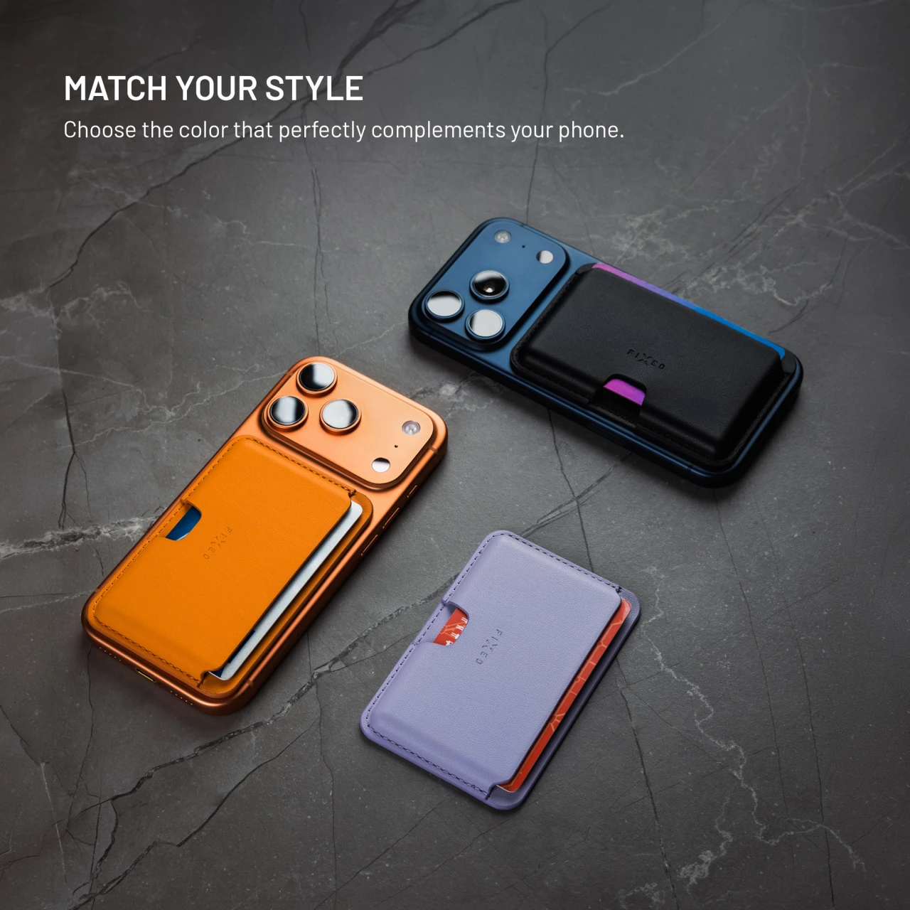 MagSafe Peněženka FIXED MagWallet Slim, světle fialová