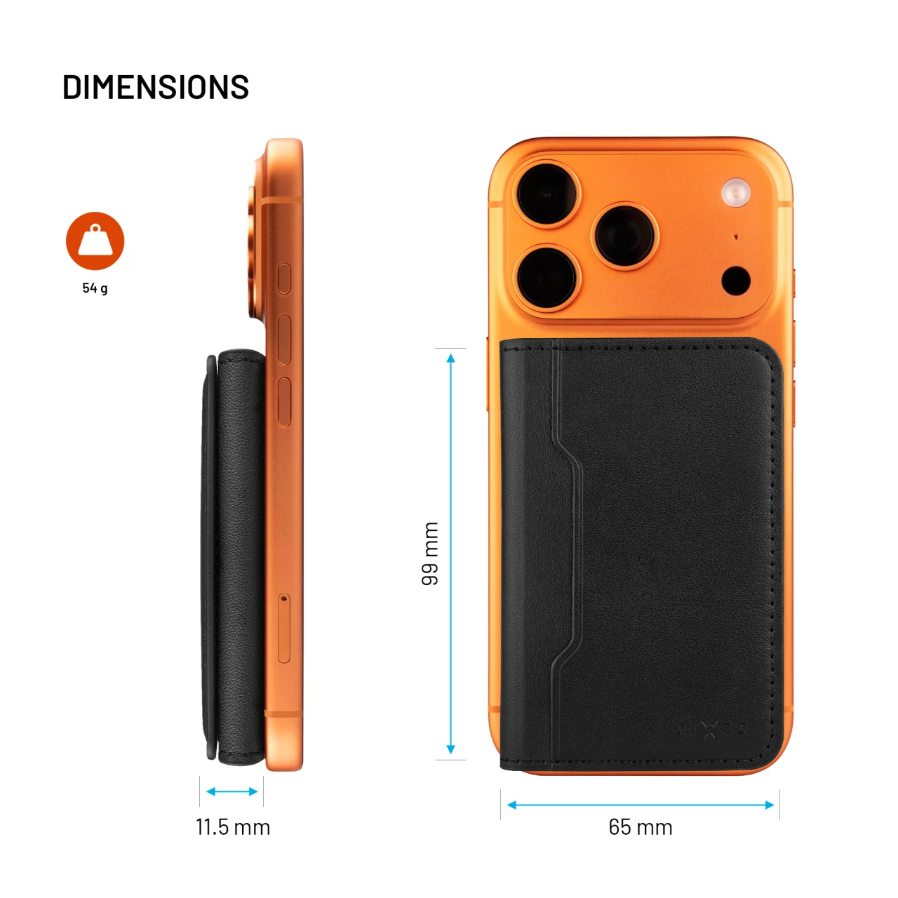MagSafe Peněženka FIXED MagWallet Fold, oranžová