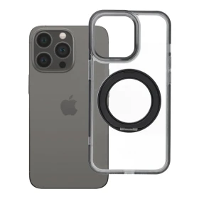 Zadní kryt Frame Circle Stand compatible with MagSafe pro Apple iPhone 13 Pro, černá