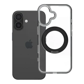 Zadní kryt Frame Circle Stand compatible with MagSafe pro Apple iPhone 16, černá