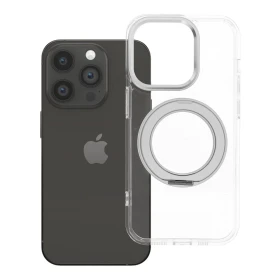 Zadní kryt Frame Circle Stand compatible with MagSafe pro Apple iPhone 14 Pro, transparentní