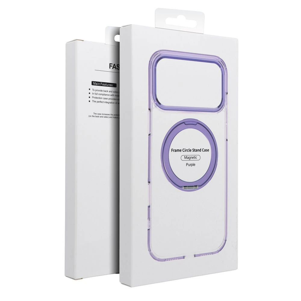 Case for Samsung S26 Frame Circle Stand compatible with MagSafe purple