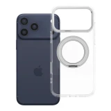 Case for iPhone 17 Pro Max / 18 Pro Max ( low camera edge) Frame Circle Stand compatible with MagSafe transparent