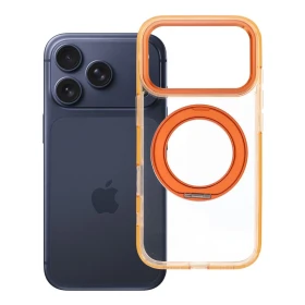 Zadní kryt Frame Circle Stand compatible with MagSafe pro Apple iPhone 17 Pro / 18 Pro, oranžová