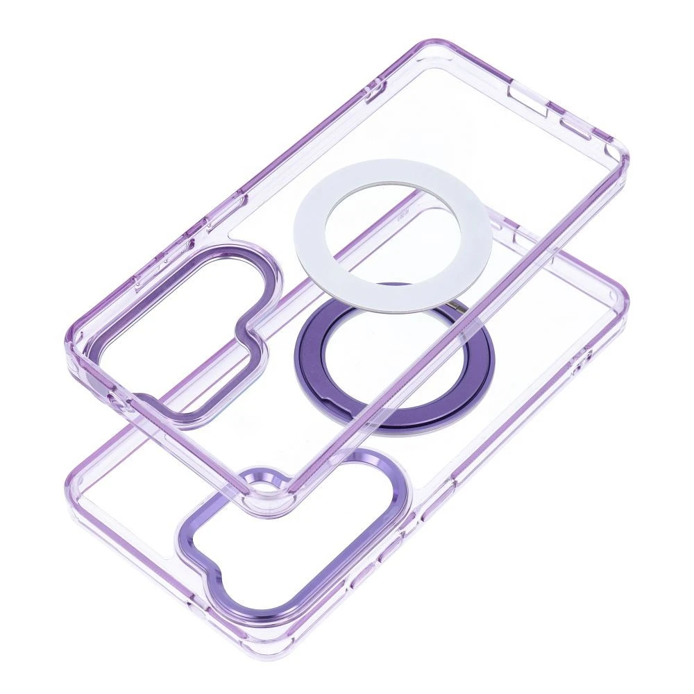 Case for Samsung S26 Ultra Frame Circle Stand compatible with MagSafe purple