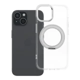 Case for iPhone 15 Frame Circle Stand compatible with MagSafe transparent