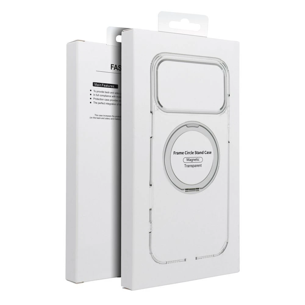 Case for Samsung A36 Frame Circle Stand compatible with MagSafe transparent