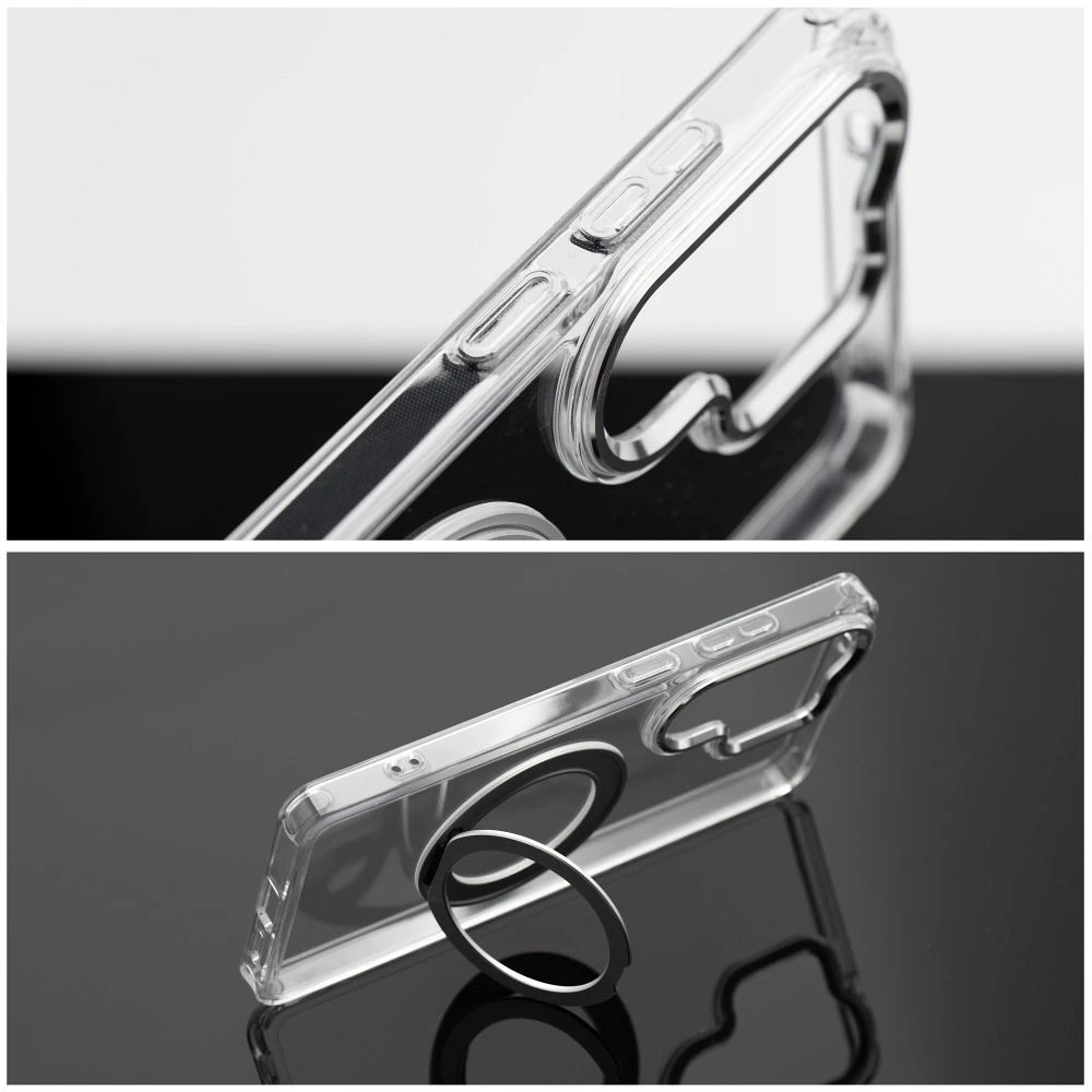 Case for Samsung A57 Frame Circle Stand compatible with MagSafe transparent
