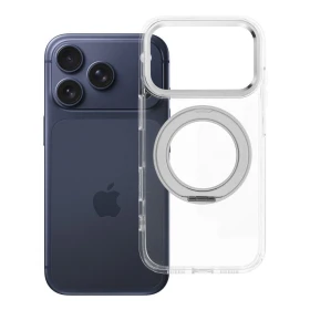 Zadní kryt Frame Circle Stand compatible with MagSafe pro Apple iPhone 17 Pro / 18 Pro, transparentní