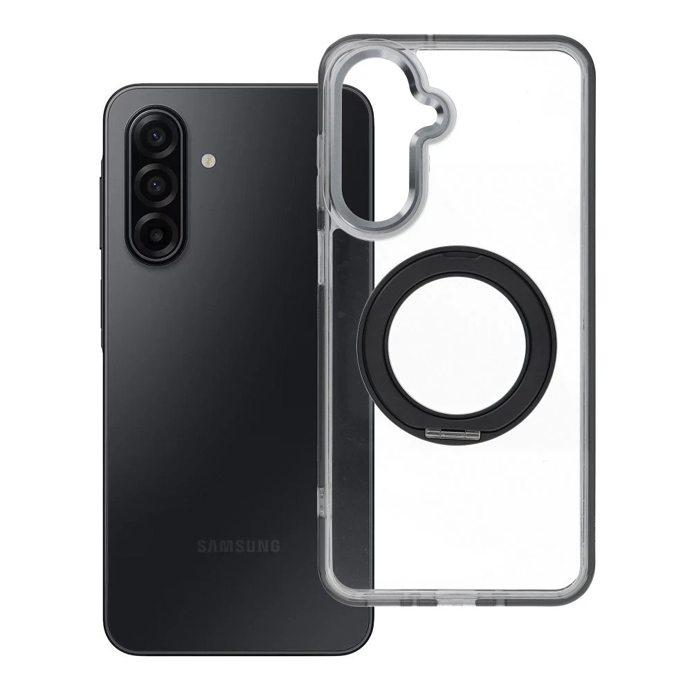 Case for Samsung A17 Frame Circle Stand compatible with MagSafe black