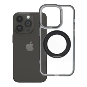 Zadní kryt Frame Circle Stand compatible with MagSafe pro Apple iPhone 14 Pro, černá