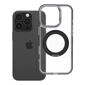 Zadní kryt Frame Circle Stand compatible with MagSafe pro Apple iPhone 16 Pro, černá