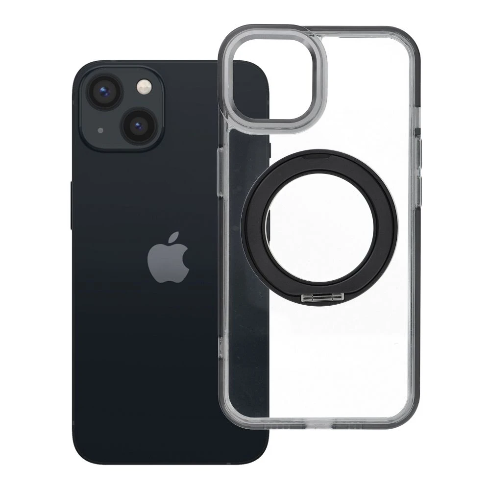 Case for iPhone 13 Frame Circle Stand compatible with MagSafe black