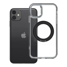 Zadní kryt Frame Circle Stand compatible with MagSafe pro Apple iPhone 11, černá