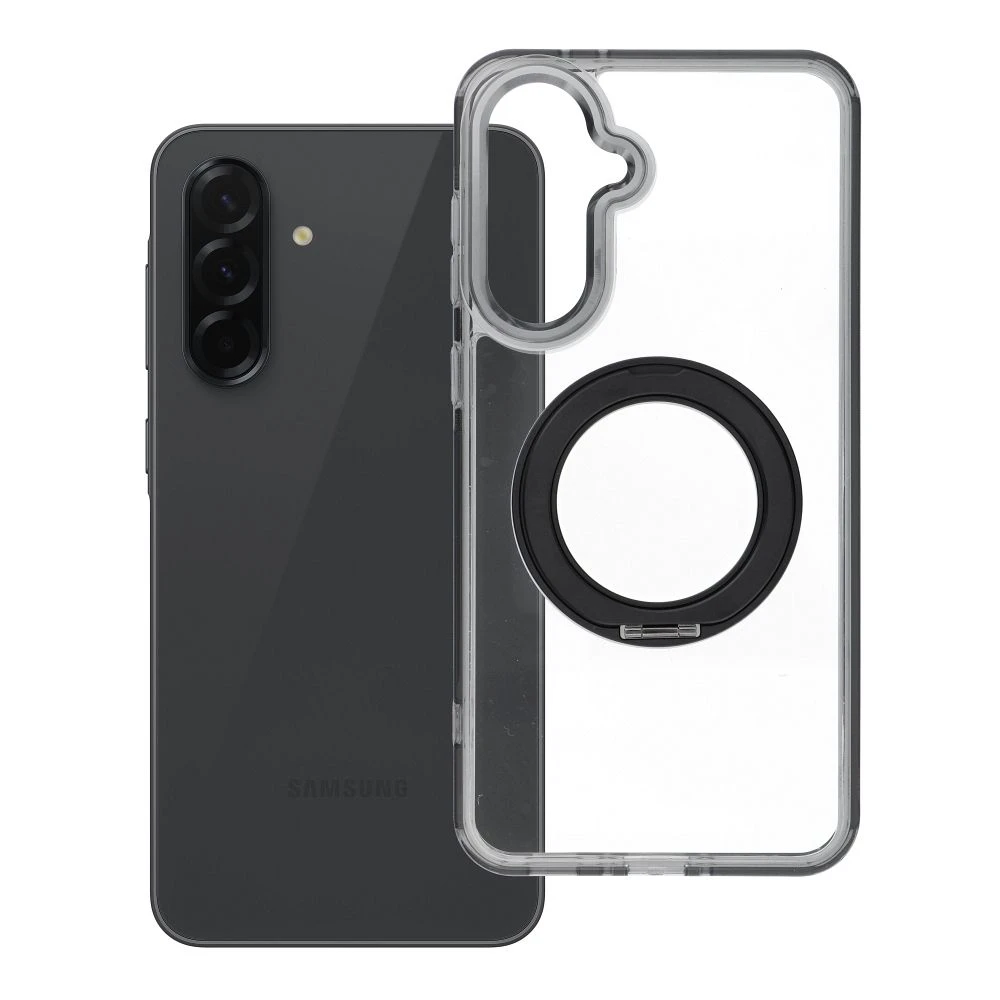 Case for Samsung A36 Frame Circle Stand compatible with MagSafe black