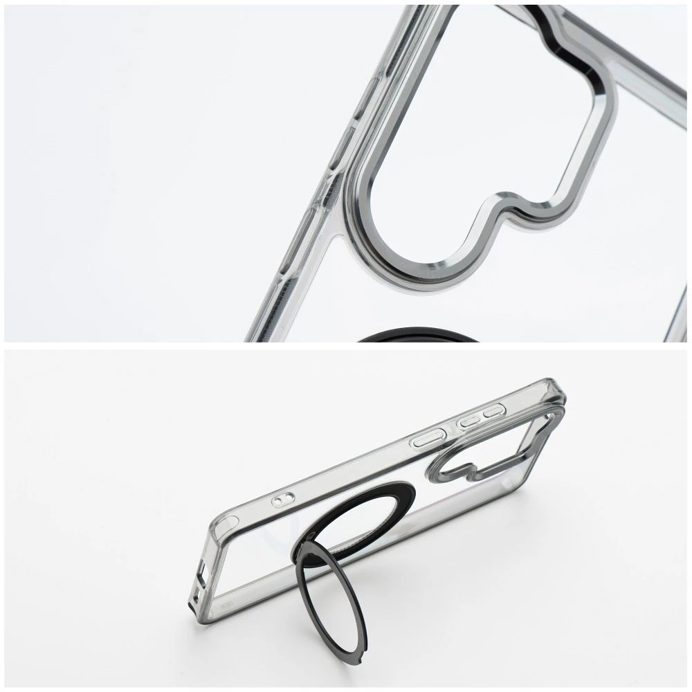 Case for Samsung A36 Frame Circle Stand compatible with MagSafe black