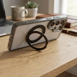 Case for Samsung A57 Frame Circle Stand compatible with MagSafe black