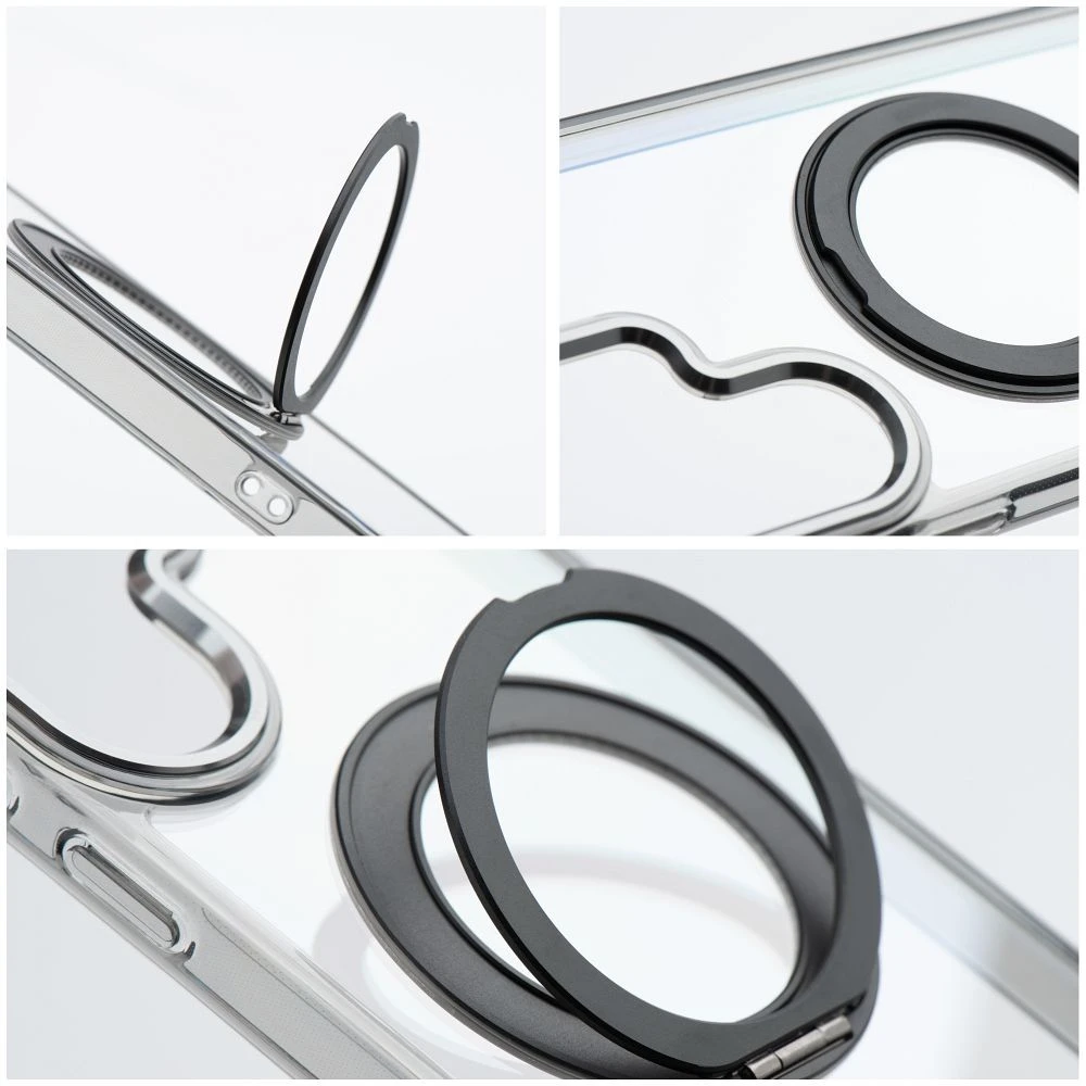 Case for Samsung A56 Frame Circle Stand compatible with MagSafe black