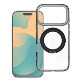 Zadní kryt Frame Circle Stand compatible with MagSafe pro Apple iPhone 17 Pro / 18 Pro, černá