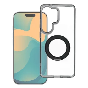 Zadní kryt Frame Circle Stand compatible with MagSafe pro Samsung Galaxy S26 Ultra, černá