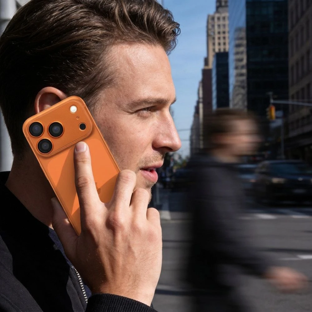 AR+AF Full Metal Tempered Glass for IPHONE 17 PRO MAX orange