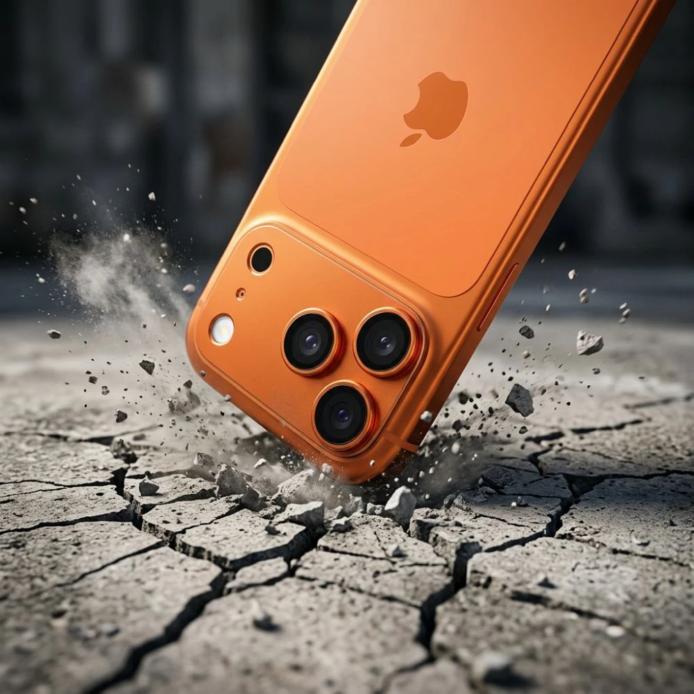 AR+AF Full Metal Tempered Glass for IPHONE 17 PRO MAX orange