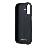 Mercedes PU Leather Wood Semi Wrap MagSafe Zadní Kryt pro iPhone 17 Black