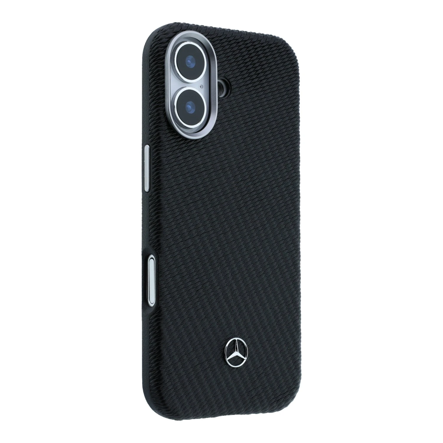 Mercedes PU Leather Wood Semi Wrap MagSafe Zadní Kryt pro iPhone 17 Black