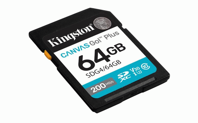 Paměťová karta 64GB Kingston SDXC Canvas Go Plus Gen4 200MB/s C10 UHS-I U3 V30