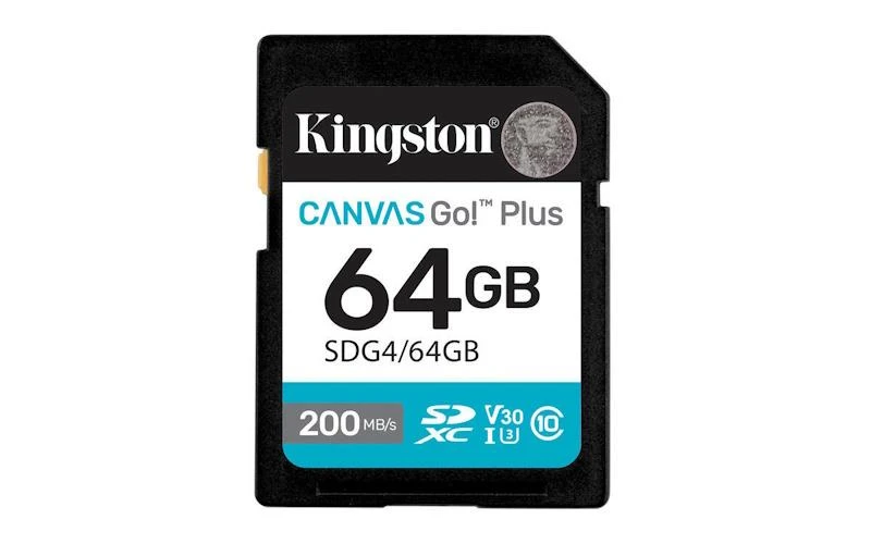 Paměťová karta 64GB Kingston SDXC Canvas Go Plus Gen4 200MB/s C10 UHS-I U3 V30