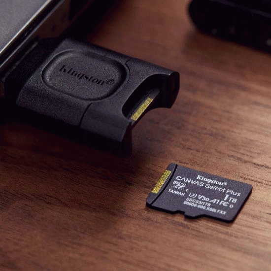 Paměťová karta 1TB Kingston microSDXC Canvas SelectPlus Gen3 150MB/s A1 s adaptérem
