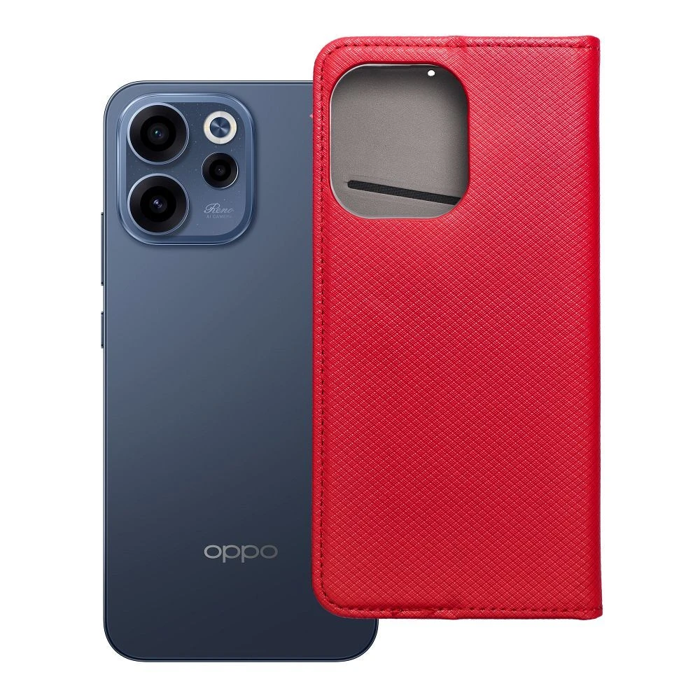 Flip case for Oppo Reno 15F Smart Case Book red