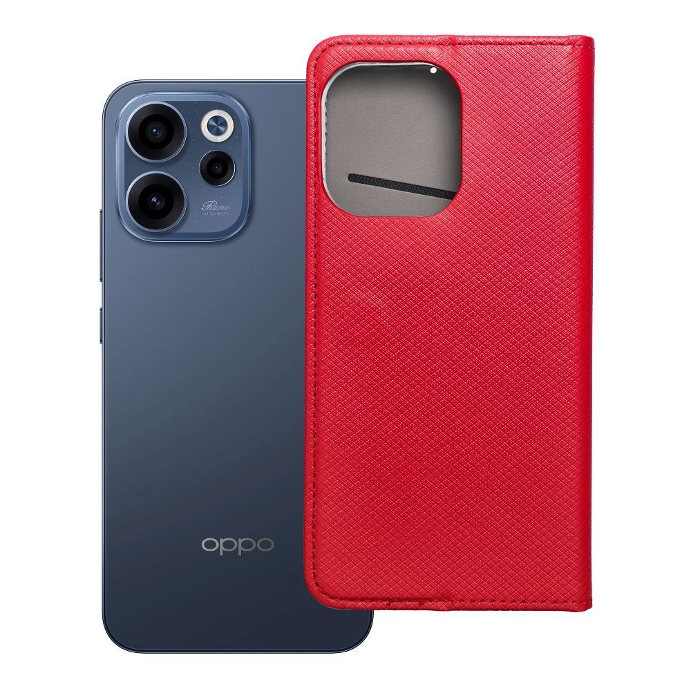 Flip case for Oppo Reno 15 Smart Case Book red