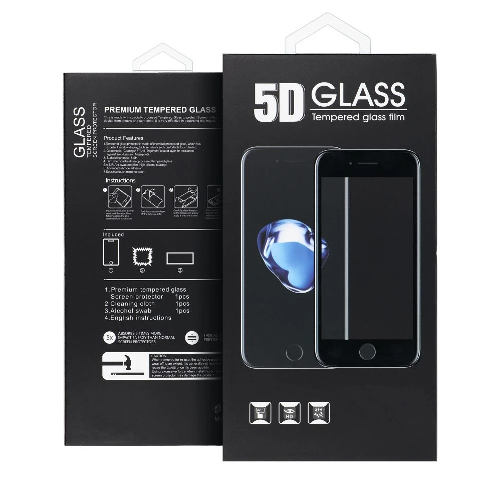 5D Full Glue Tempered Glass - for Samsung Galaxy A05 black