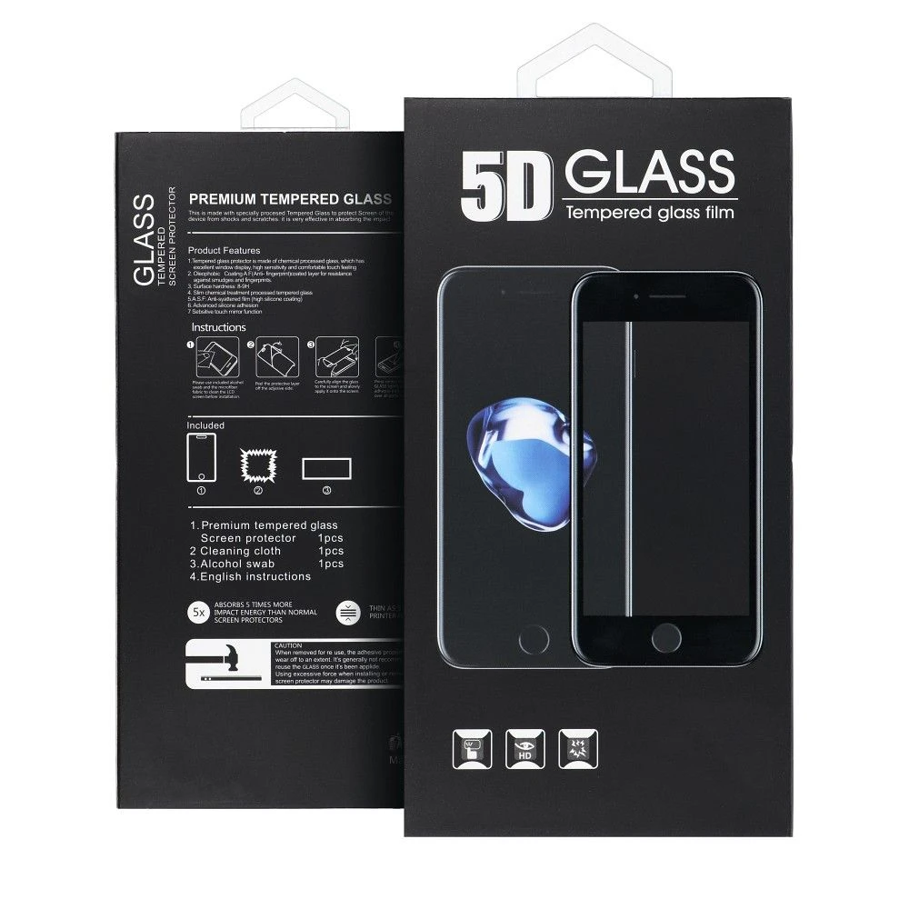 5D Full Glue Tempered Glass - for Samsung Galaxy A03 / A04 / A04e black