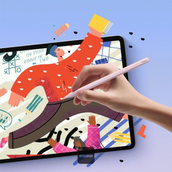 Stylus Baseus Smooth Writing 2 s bezdrátovým nabíjením (aktivní bezdrátová verze), růžová