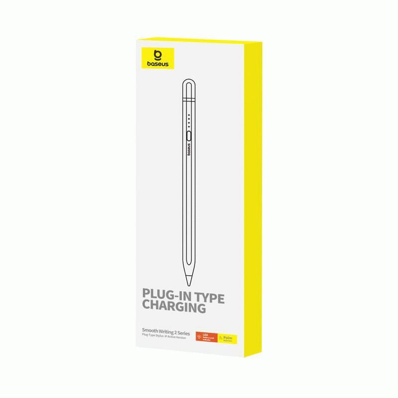Stylus Baseus Smooth Writing 2 s kabelovým nabíjením lightning, bílá